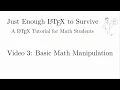 Just Enough LaTeX to Survive - 03
