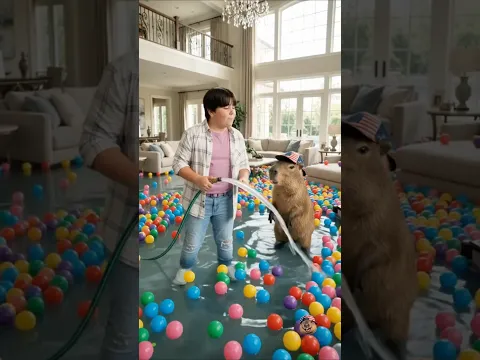Gardener Speaks Up! Capybara Is Innocent in Jinu’s Indoor Water Prank! 😂