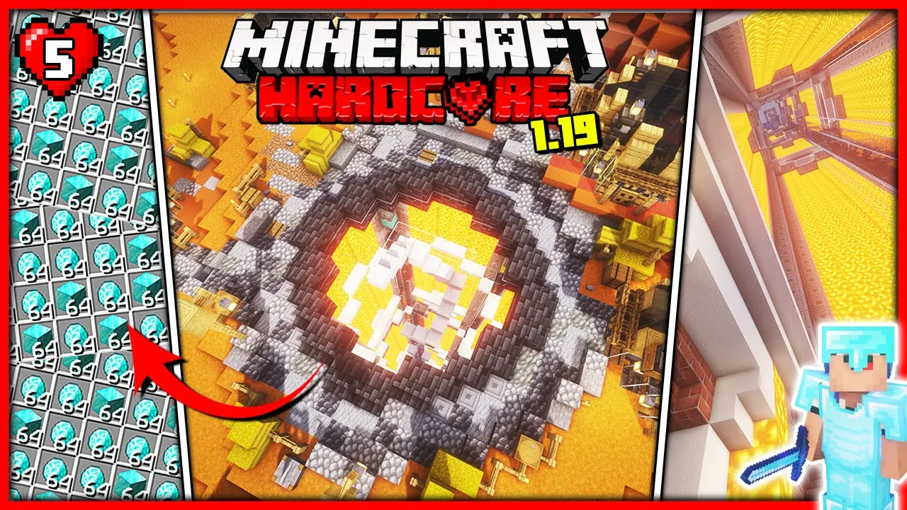 I Build a MEGA DIAMOND MINE in Minecraft HARDCORE