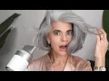 How I Style My Short GRAY Hair WITHOUT Heat Damage Nikol Johnson
