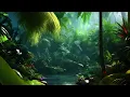 Tropical forest stream Free animated motion background Jungle scenery animation