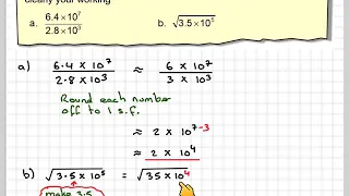 Estimation using standard form