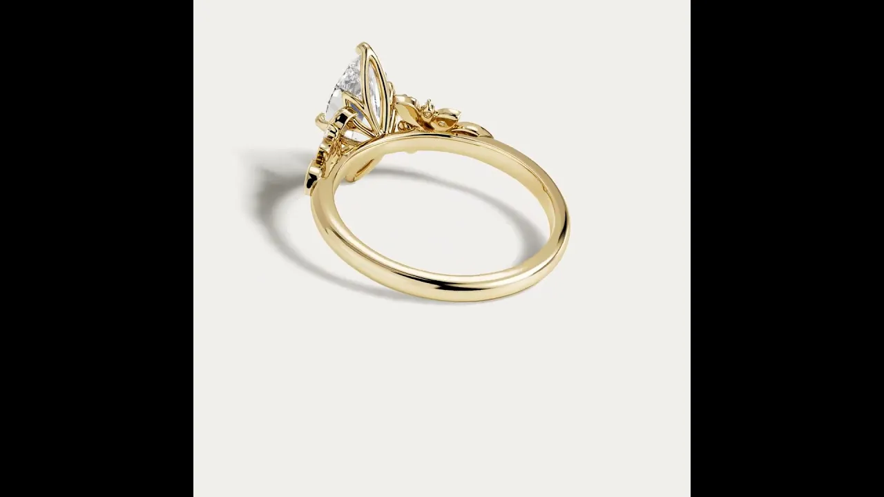 Althea丨Marquise Floral Vine Lab-Grown Diamond Engagement Ring