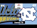 Sweet 16 - #4 UCLA vs #8 North Carolina - NCAA Basketball 10 Simulation!