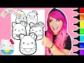 Coloring Hello Kitty Squishmallows Plushies Coloring Page Caliart Markers