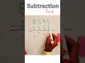 No More Borrowing Subtraction Trick That Saves Time