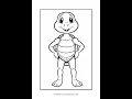 Dive into Creativity with Turtle Coloring Pages Printable Vol 6