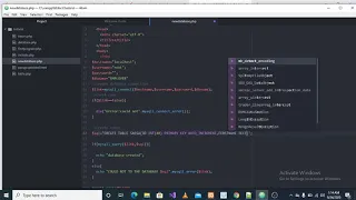 CREATING DATABASE CONNECTION AND TABLE USING PHP AND SQL