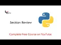 Python Course for Beginners - Section Review Key Takeaways