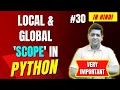 Local and Global scope in Python Complete Python Tutorial For Beginners in Hindi With Notes