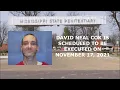 Scheduled Execution 21 DAVID NEAL COX Mississippi Death Row