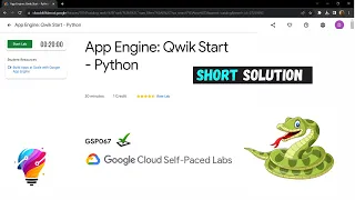 App Engine Qwik Start - Python GSP067 Solution