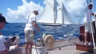 St Barths Bucket: racing on board Meteor