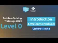 Problem Solving Trainings 2023 Level 0 01 Introduction Welcome Problem