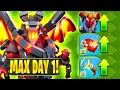 Maxing the Dragon Duke on Day 1 Clash of Clans