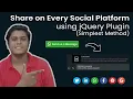 How to Share your site on All Social Platforms using jQuery Plugin Complete tutorial Code Grind