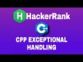 Cpp exception handling HackerRank C Solution English Explanation