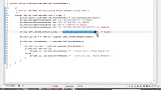 HOW TO VALIDATE INTERNATIONAL PHONE NUMBERS USING JAVA
