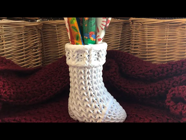 Knitted Stocking Container.stl video thumbnail