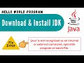 Install Java JDK Fix Java Error Hello World Program Beginner s Tutorial Step by step guide