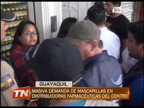 Masiva demanda de mascarillas en distribuidoras farmacéuticas del centro