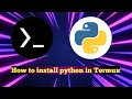 How to install python in Android using Termux NS Vision Telugu