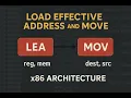 x86 lea vs mov Load Effective Address vs Move in x86 assembly
