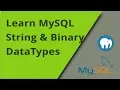 Learning MySQL - String and Binary Datatypes
