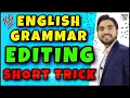 Editing Short Trick Editing in English Grammar Editing Class 11 Error
