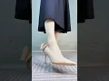 Download Lagu Stylish look - navy blue skirt and beige pointed-toe #heels s