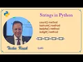 count isalnum isalpha isdigit methods in Strings in Python for CBSE students