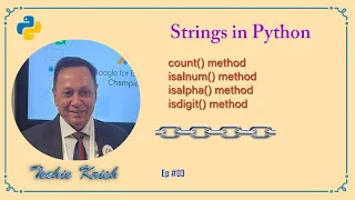 count isalnum isalpha isdigit methods in Strings in Python for CBSE students