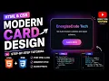 How to Create a Modern Card with HTML CSS Step-by-Step Tutorial