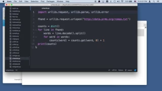 Worked Example Using Urllib Chapter 12