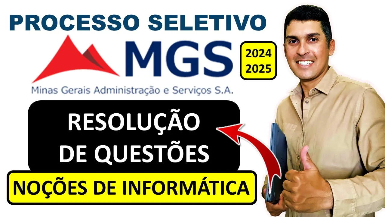 MGS processo seletivo 2024 | RESOLUÇÃO DE QUESTÕES | informatica ibfc mgs #mgs #ibfc #bancaibfc
