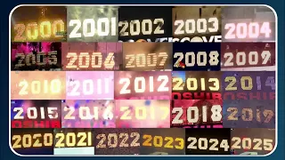 Time Square New Year Ball Drop 2000-2025 at the same time