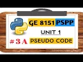 GE 8151 PSPP NOTES - 3A PSEUDOCODE