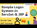 Simple Login validation Using Servlet JSP Servlet And JSP Programming Login Form Validation