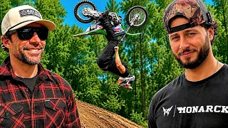 Learning How To BackFlip Dirtbike’s at Travis Pastrana's House. *PASTRANALAND*