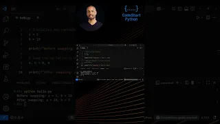 Swap Two Values in One Python Line