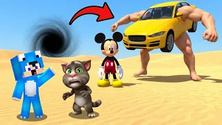 ديفور وتوم المتكلم دخلنا بوابة الثقب الأسود وهاجمنا وحش السيارة 😱