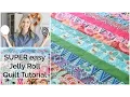 Easy Beginner Quilting Tutorial with a Jelly Roll