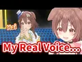 Korone reveals footage where she talks in her Real Voice for real sub