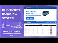 Bus Ticket Booking System Full Stack Java Project JSP Servlet MySql Database