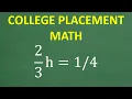 h College Math Placement Algebra Made Easy