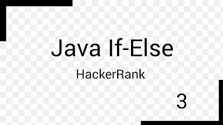 Java If-Else HackerRank Solution 3