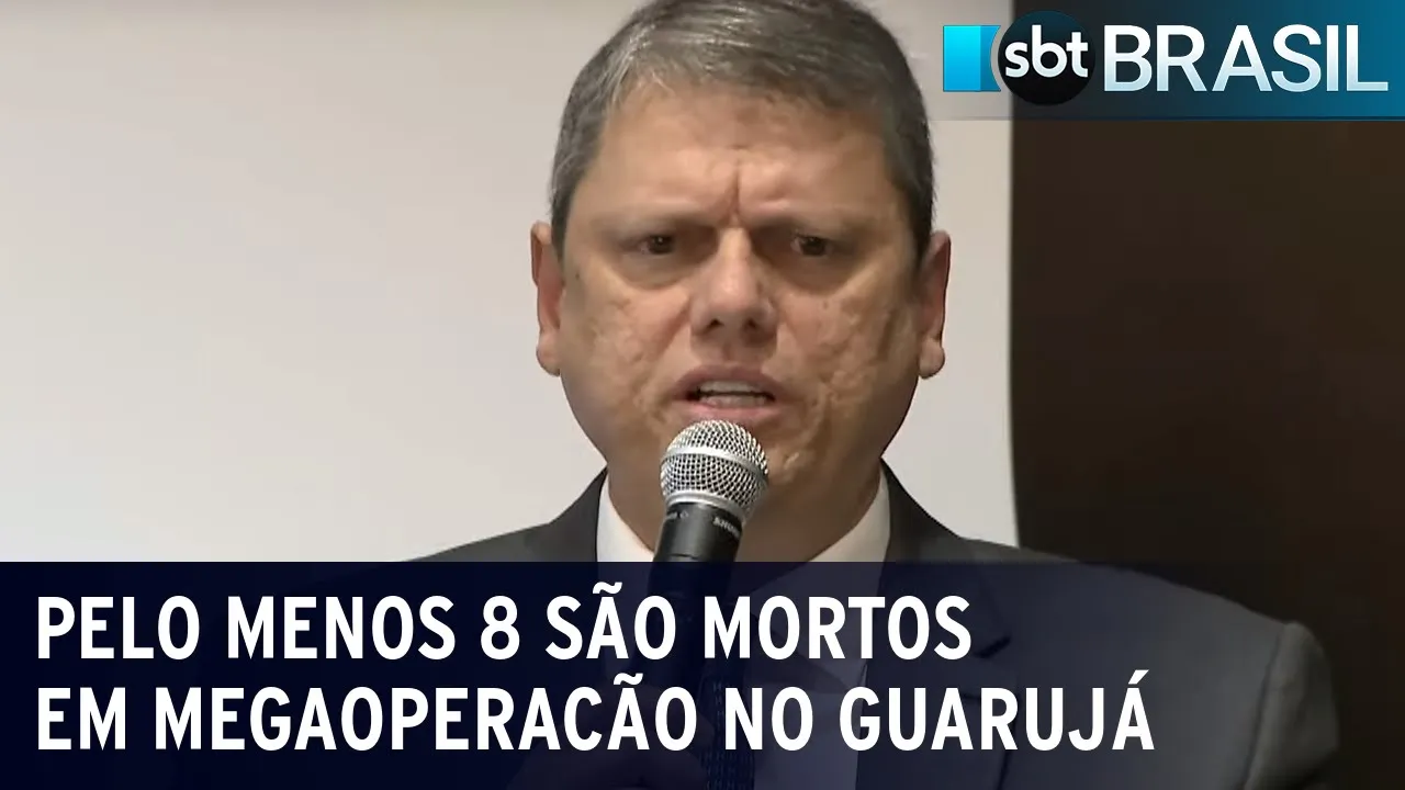 Governo fala em 8 mortos durante megaoperação da Polícia na Baixada Santista | SBT Brasil (31/07/23)