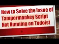 How to Solve the Issue of Tampermonkey Script Not Running on Todoist