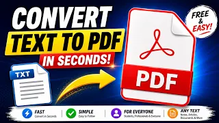 How to Convert Text to PDF in Seconds Free Easy Guide 2026