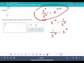 ALEKS Quotient rule with negative exponents Problem type 1